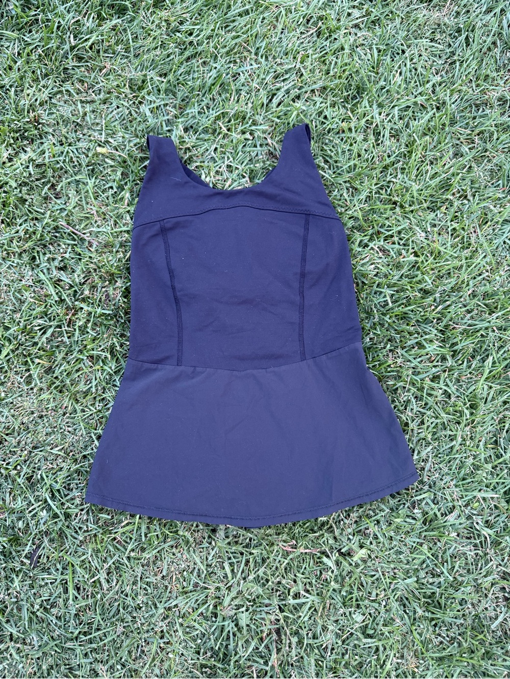 lululemon athletica Black Tank Top with Peplum Hem